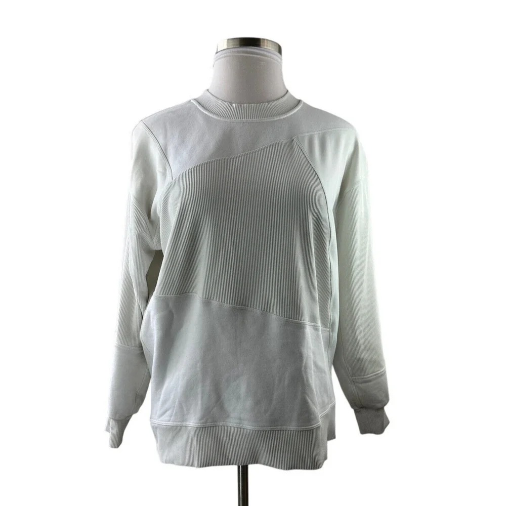 Lululemon Perfectly Oversized Crew Patch Sweatshirt Off White Limited Edition 8 - Picture 2 of 13